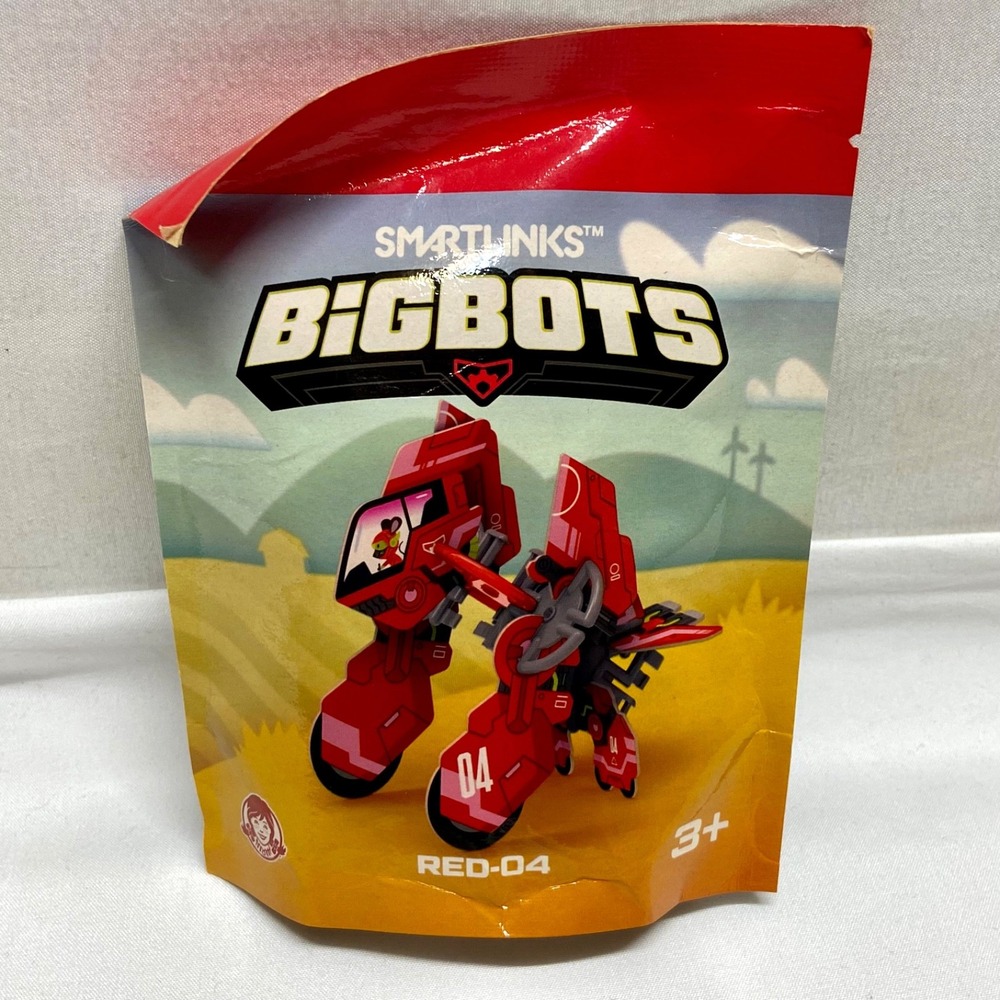 Wendy's 2021 Smart Links BigBots Red-04 Kid Meal Toy NIP 3+